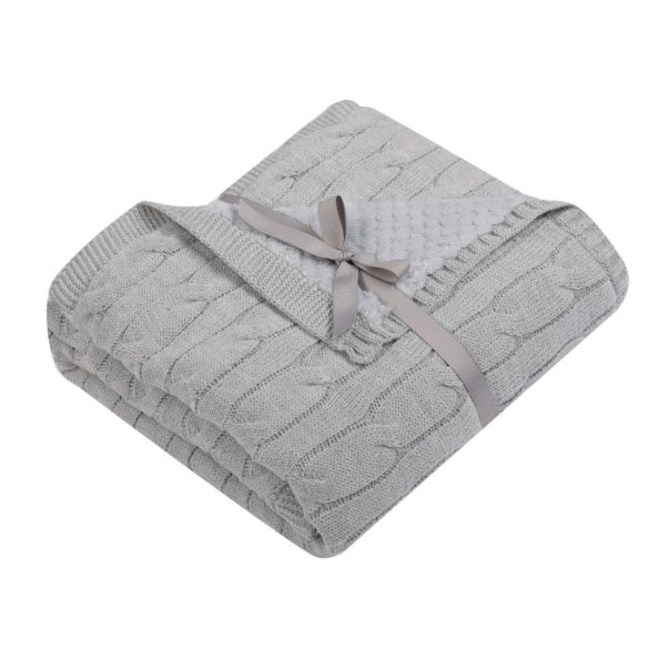 Duetbaby kötött bélelt takaró - Szürke