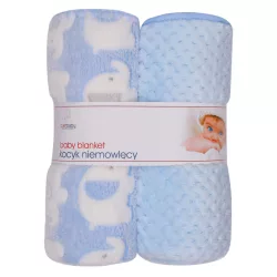 Duetbaby plüss takaró 2 db-os - Kék Elefánt
