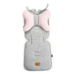   Floo babakocsi betét pillangó párnával - Szürke-Rózsaszín