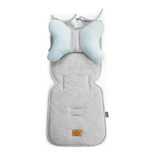 Floo babakocsi betét pillangó párnával - Szürke-Kék