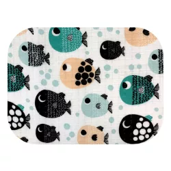 Színes mintás textil pelenka 70x80 cm-Halacska