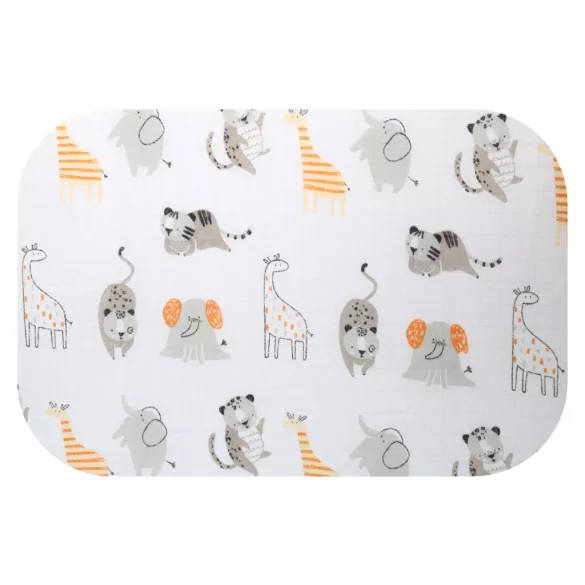 Színes mintás textil pelenka 70x80 cm-Szürke cirkusz