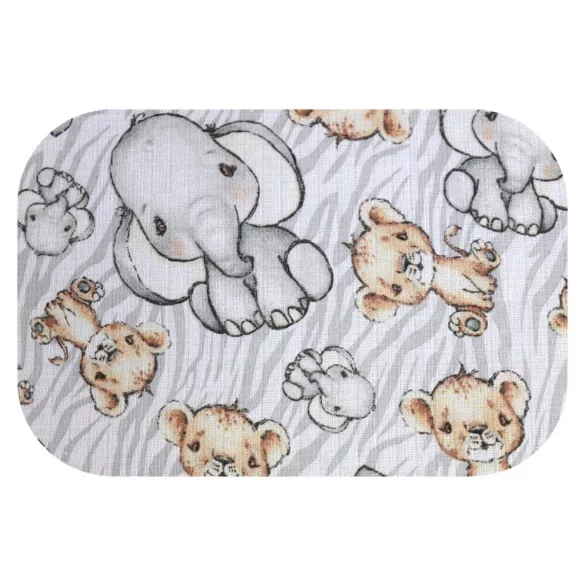 Színes mintás textil pelenka 70x80 cm-Szürke szafari