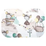 Színes mintás textil pelenka 70x80 cm-Egér a csészében
