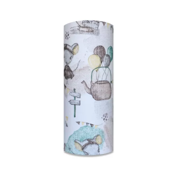 Színes mintás textil pelenka 70x80 cm-Egér a csészében