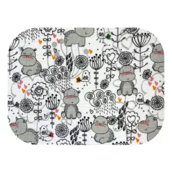 Színes mintás textil pelenka 70x80 cm-szürke minták