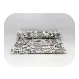 Színes mintás textil pelenka 70x80 cm-szürke minták