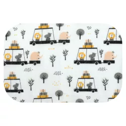   Színes mintás textil pelenka 70x80 cm-Kirándulás az állatkertben