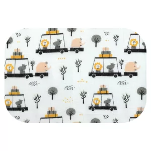 Színes mintás textil pelenka 70x80 cm-Kirándulás az állatkertben