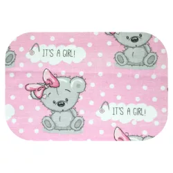 Színes mintás textil pelenka 70x80 cm-Medvelány