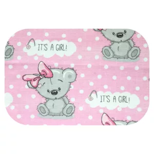 Színes mintás textil pelenka 70x80 cm-Medvelány