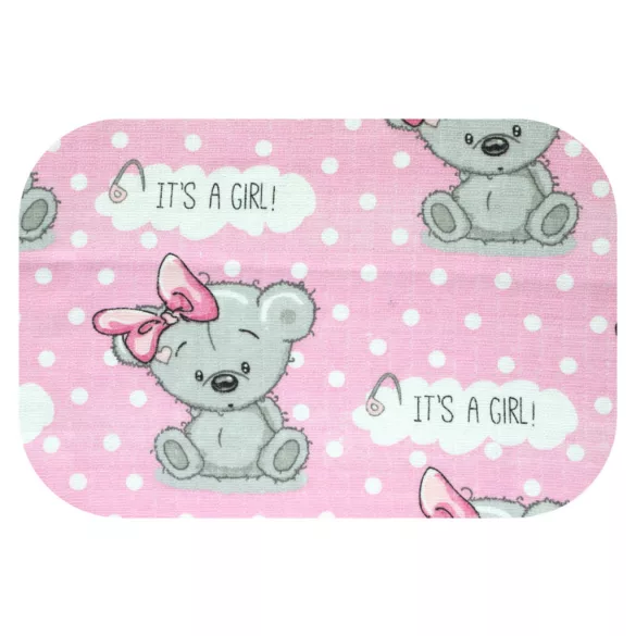 Színes mintás textil pelenka 70x80 cm-Medvelány