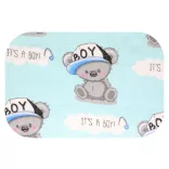 Színes mintás textil pelenka 70x80 cm-Fiú medve