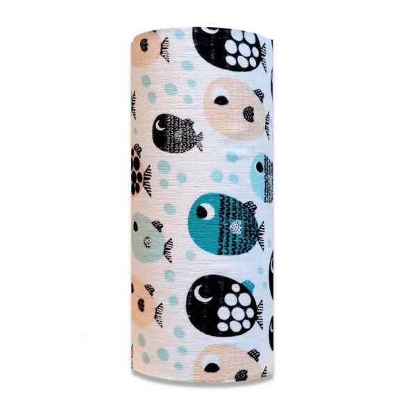 Színes mintás textil pelenka 70x80 cm-Halacska