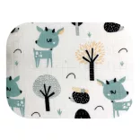 Színes mintás textil pelenka 70x80 cm-Menta őz