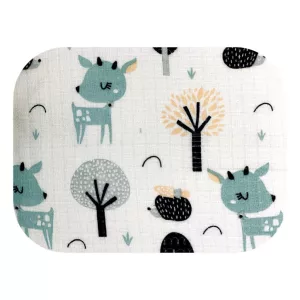 Színes mintás textil pelenka 70x80 cm-Menta őz