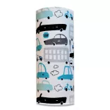 Színes mintás textil pelenka 70x80 cm-Kék autó