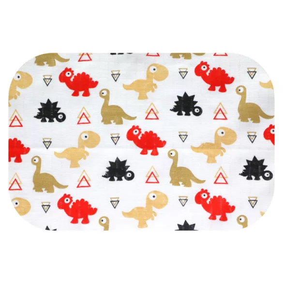 Színes mintás textil pelenka 70x80 cm-Dino