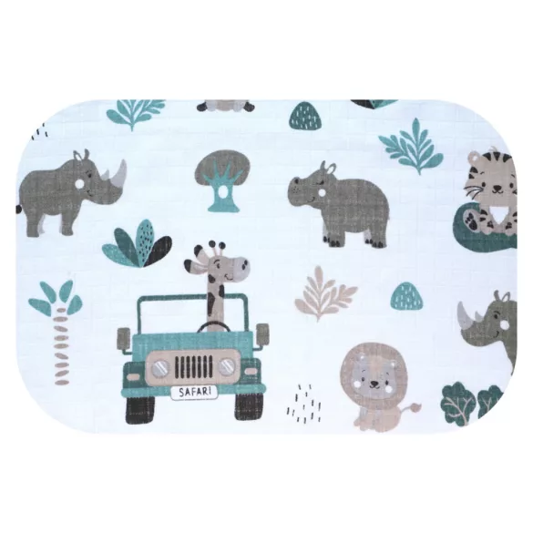 Színes mintás textil pelenka 70x80 cm-Safari