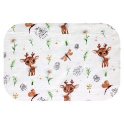   Színes mintás textil pelenka 70x80 cm-Barna szarvas a réten