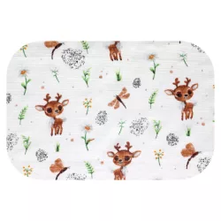   Színes mintás textil pelenka 70x80 cm-Barna szarvas a réten