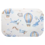 Színes mintás textil pelenka 70x80 cm-Kék repülőtér
