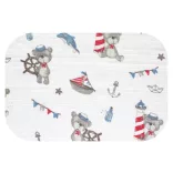 Színes mintás textil pelenka 70x80 cm-Medve kapitány