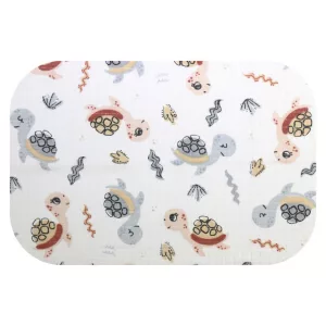 Színes mintás textil pelenka 70x80 cm-Teknősök
