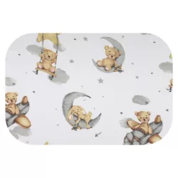 Színes mintás textil pelenka 70x80 cm-Medve csillag