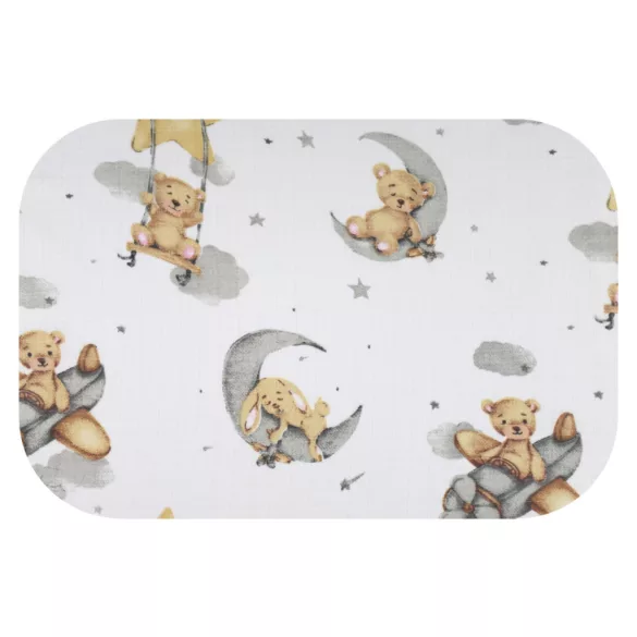 Színes mintás textil pelenka 70x80 cm-Medve csillag