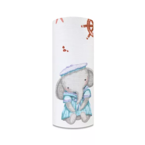 Színes mintás textil pelenka 70x80 cm-Elefánt kapitány