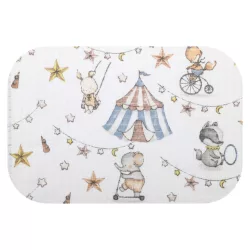 Színes mintás textil pelenka 70x80 cm- Kék Cirkusz