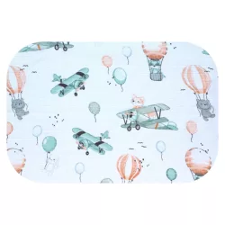 Színes mintás textil pelenka 70x80 cm- Róka pilóta