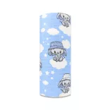 Színes mintás textil pelenka 70x80 cm- Kék elefánt kalapban 