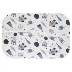 Színes mintás textil pelenka 70x80 cm- Szürke űr