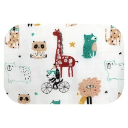 Színes mintás textil pelenka 70x80 cm- Háziállatok buli