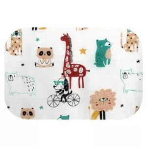 Színes mintás textil pelenka 70x80 cm- Háziállatok buli