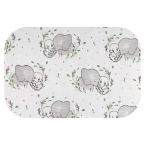 Színes mintás textil pelenka 70x80 cm-Szürke elefánt