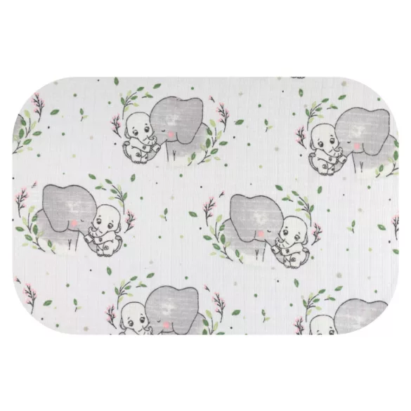 Színes mintás textil pelenka 70x80 cm-Szürke elefánt