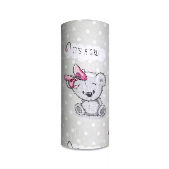 Színes mintás textil pelenka 70x80 cm-Szürke medvelány