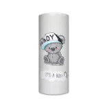 Színes mintás textil pelenka 70x80 cm-Szürke Fiú medve