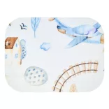 Színes mintás textil pelenka 70x80 cm-Vonat