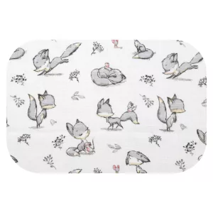 Színes mintás textil pelenka 70x80 cm-Szürke róka