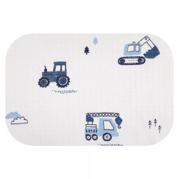 Színes mintás textil pelenka 70x80 cm-Kék markoló