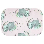 Színes mintás textil pelenka 70x80 cm-Rózsaszín elefánt