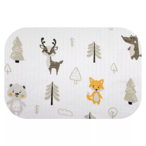 Színes mintás textil pelenka 70x80 cm-Bézs erdő