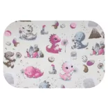 Színes mintás textil pelenka 70x80 cm-Rózsa dinó