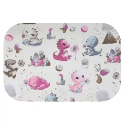 Színes mintás textil pelenka 70x80 cm-Rózsa dinó