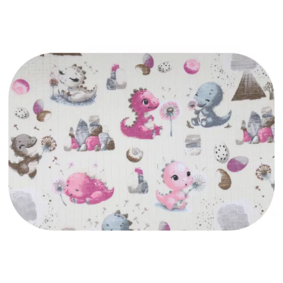 Színes mintás textil pelenka 70x80 cm-Rózsa dinó