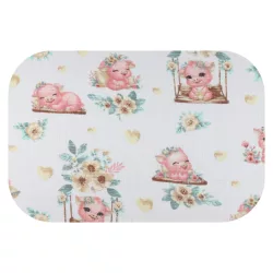 Színes mintás textil pelenka 70x80 cm-Peppa malac hinta